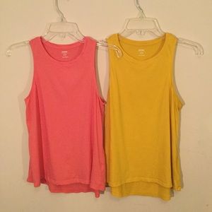 Old Navy | 2 Swing Tank Tops Mustard and Salmon Sm